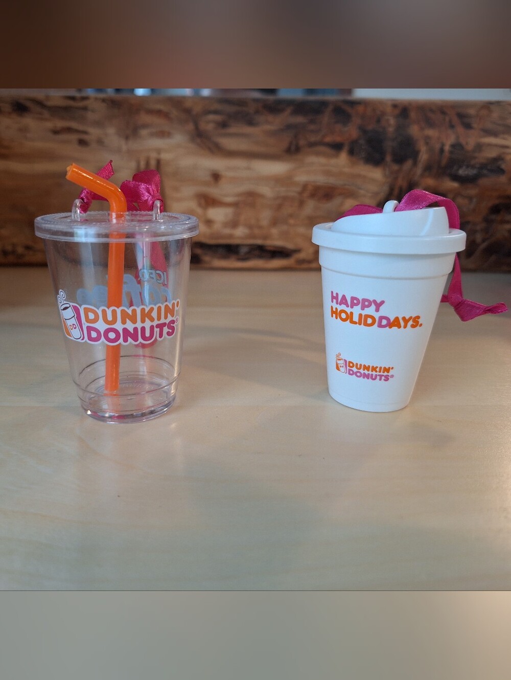 Dunkin' Donuts Christmas Coffee Cups Ornament Set 🎄🎅